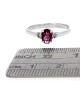 Pink Tourmaline and Diamond Accent Riong in White Gold